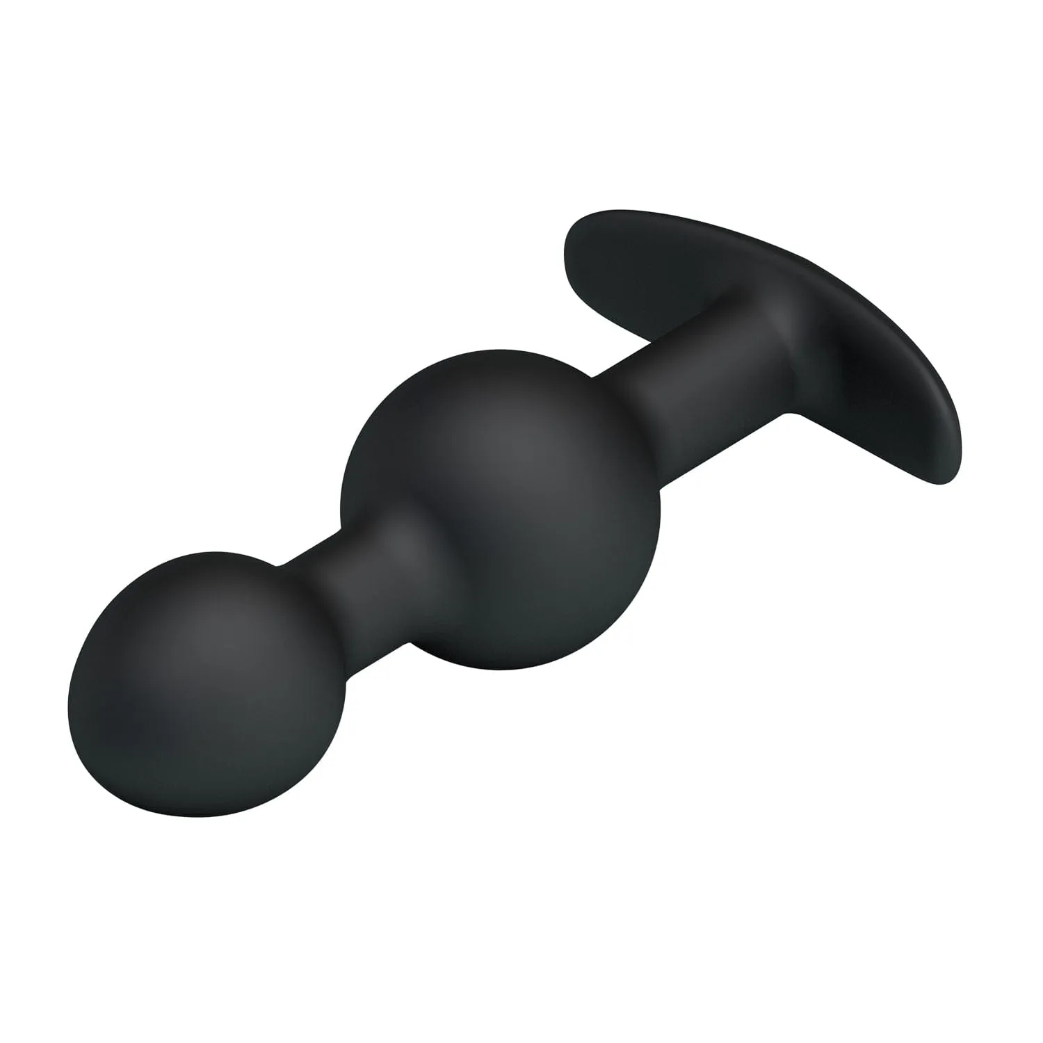 Pretty Love - Heavy Balls Silicone Butt Plug (Black)