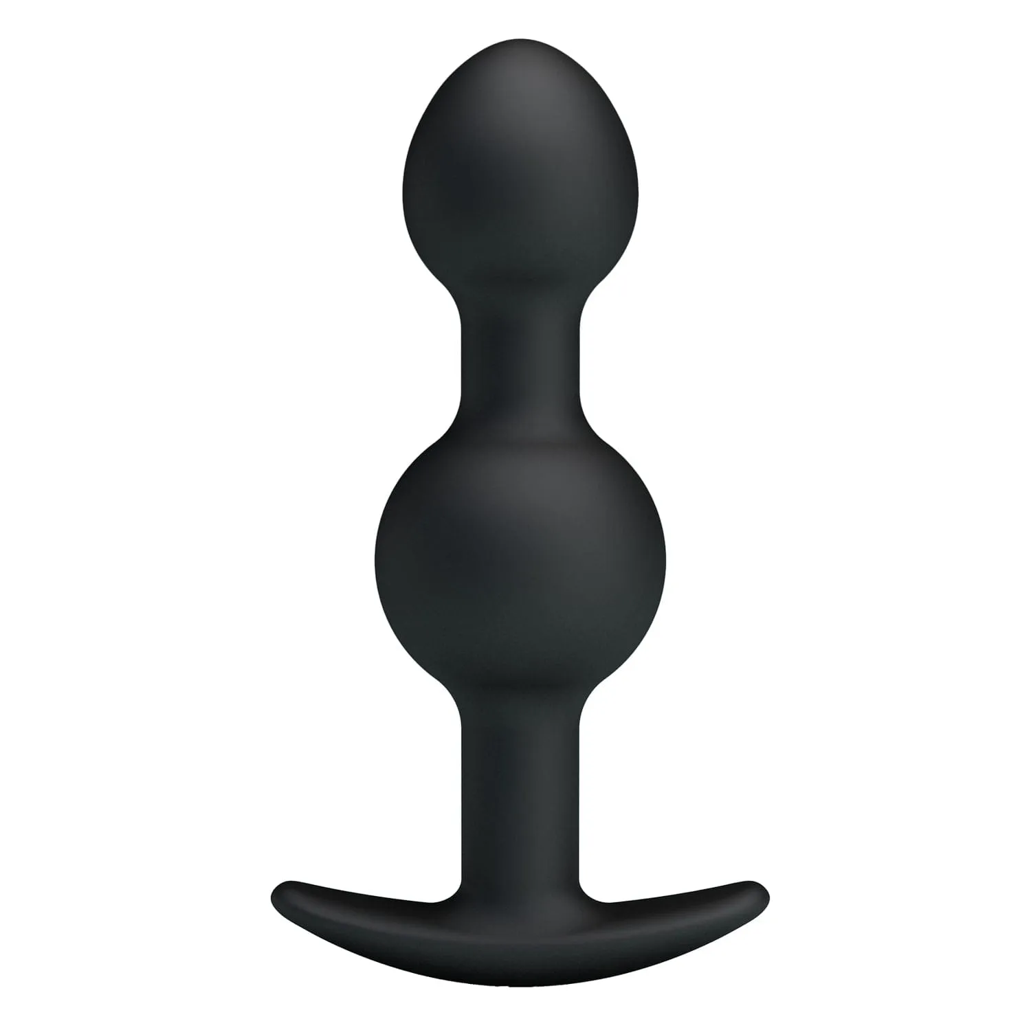 Pretty Love - Heavy Balls Silicone Butt Plug (Black)
