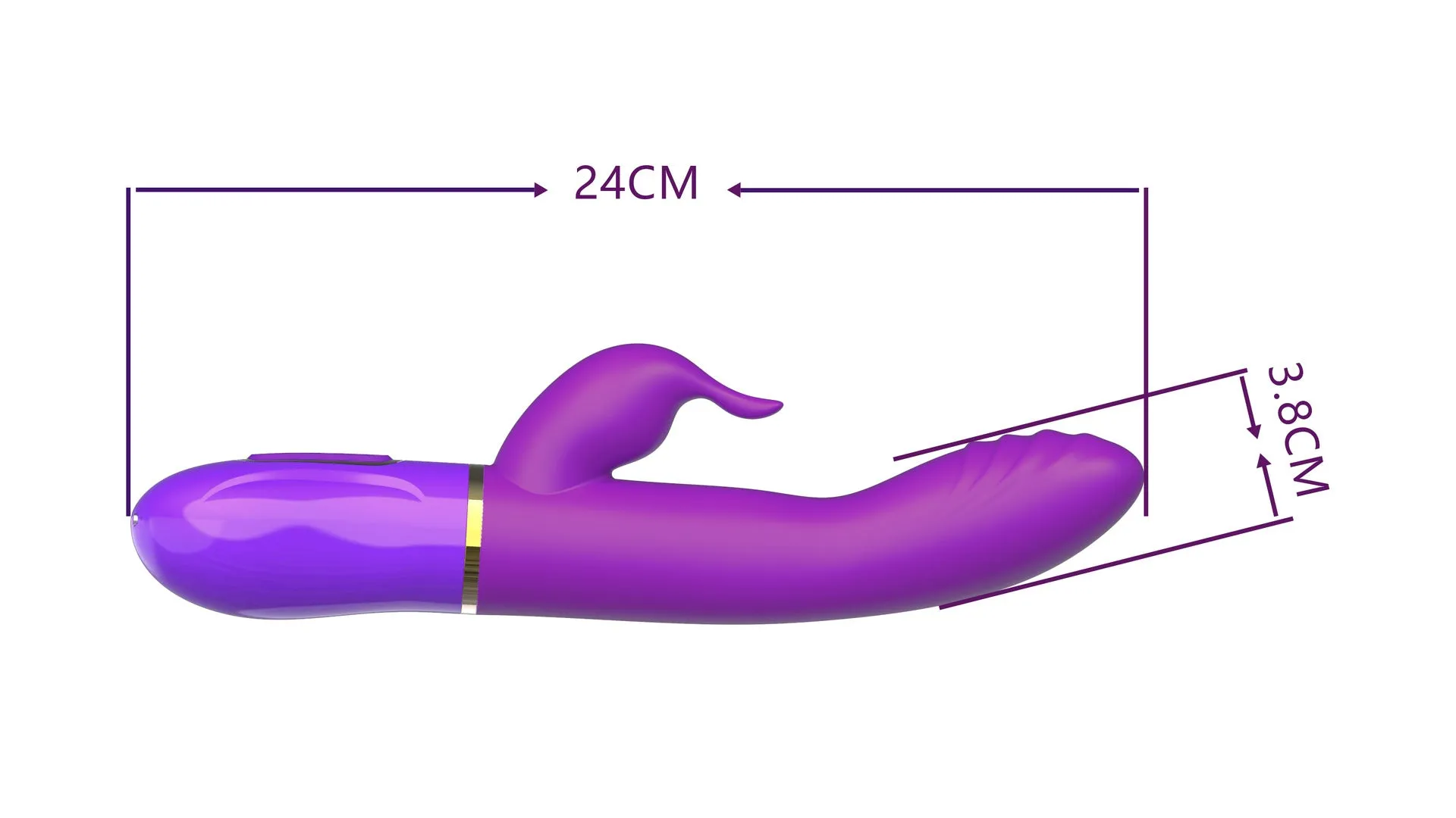 Rabbit Clitoral G Spot Vibrator - Dual End Clit Stimulator Anal Dildo Prostate Massager