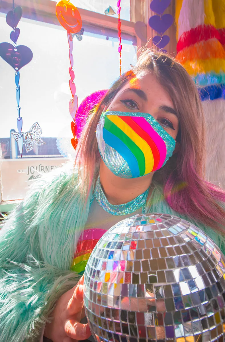 Rainbow Cloud Face Mask