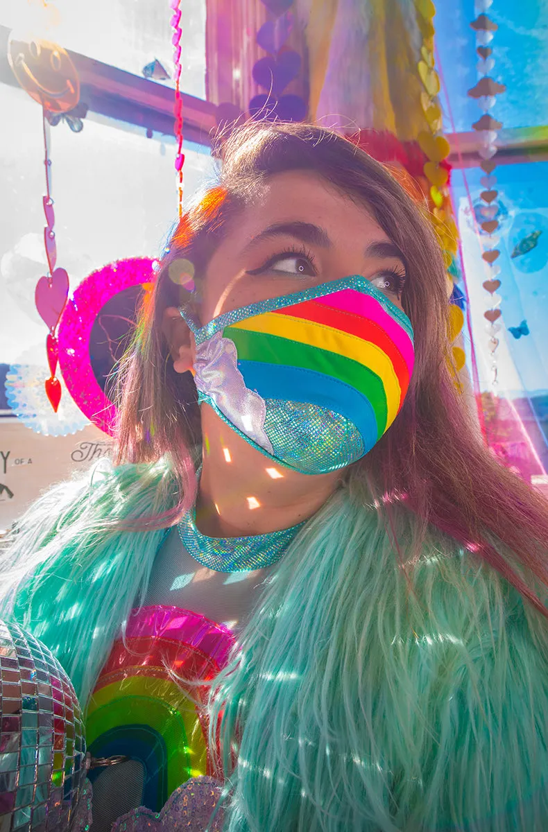 Rainbow Cloud Face Mask