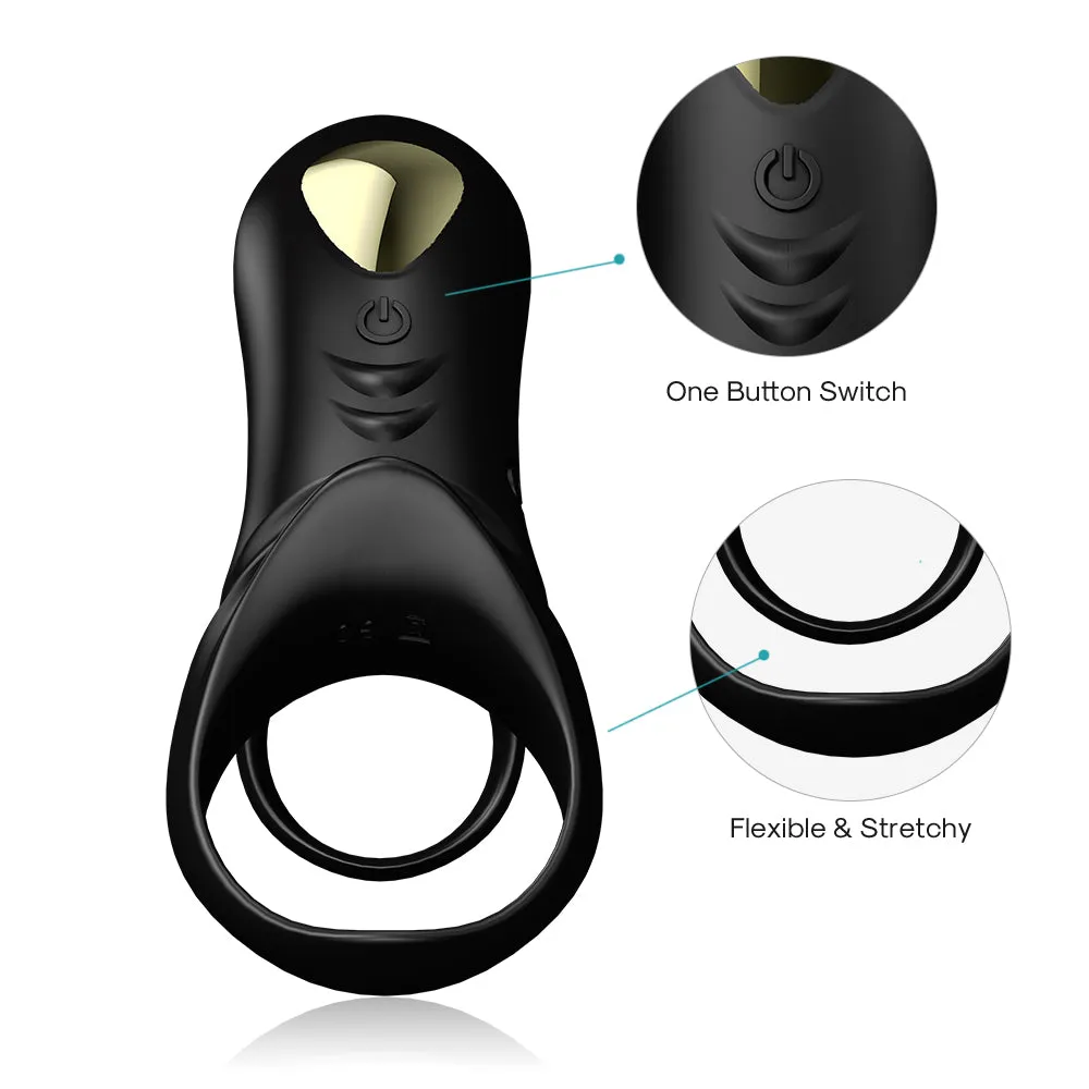 Ranger Silent Double Cock Ring | Vibrating Clit Stim | Remote Control | 9 Speeds | Extra Girth