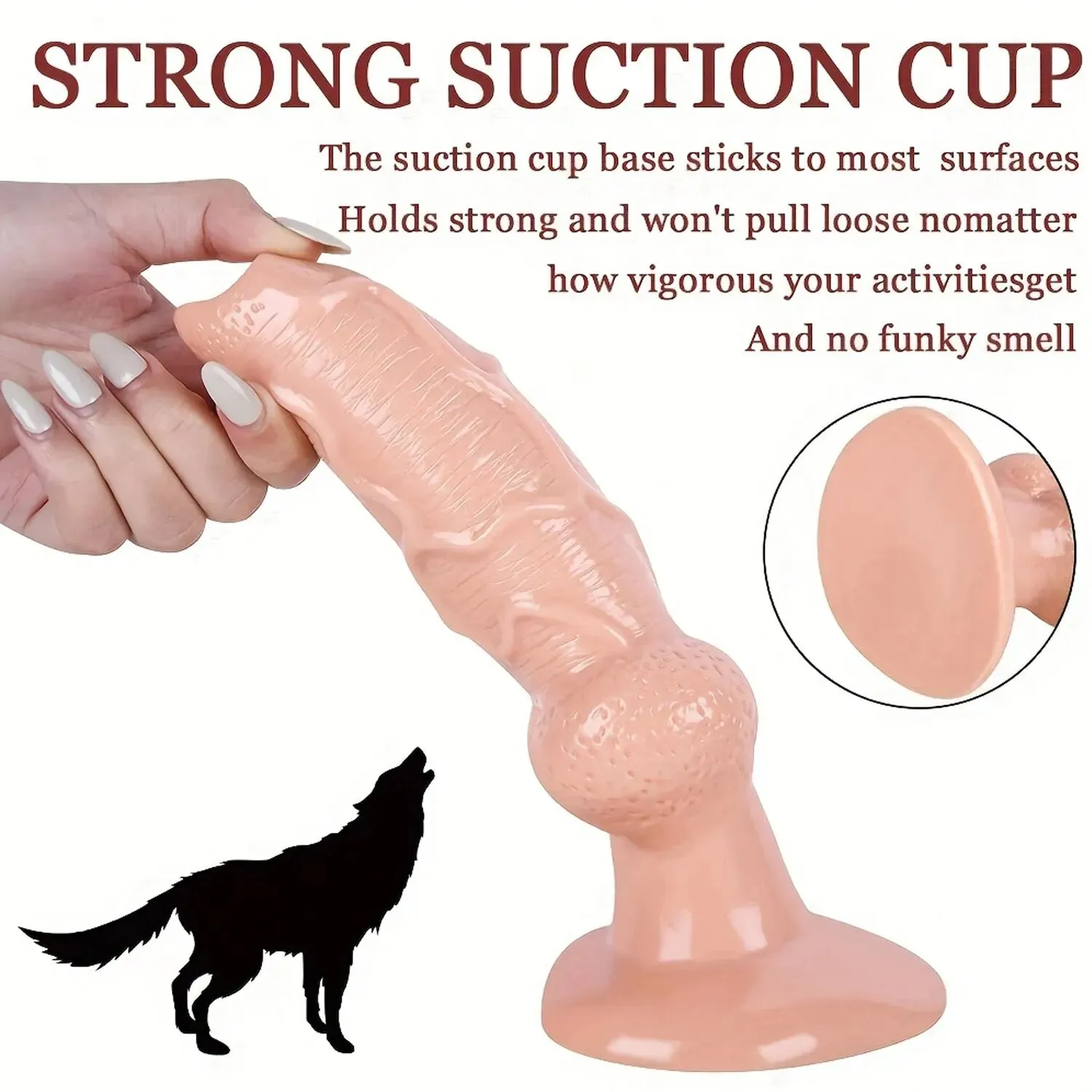 Realistic Animal Dildo - Domlust Silicone Wolf Dildos Anal Plug