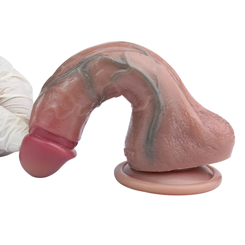 Realistic Dildo Butt Plug Prostate Massager - Silicone Lifelike Vaginal Anal Sex Toys for Women