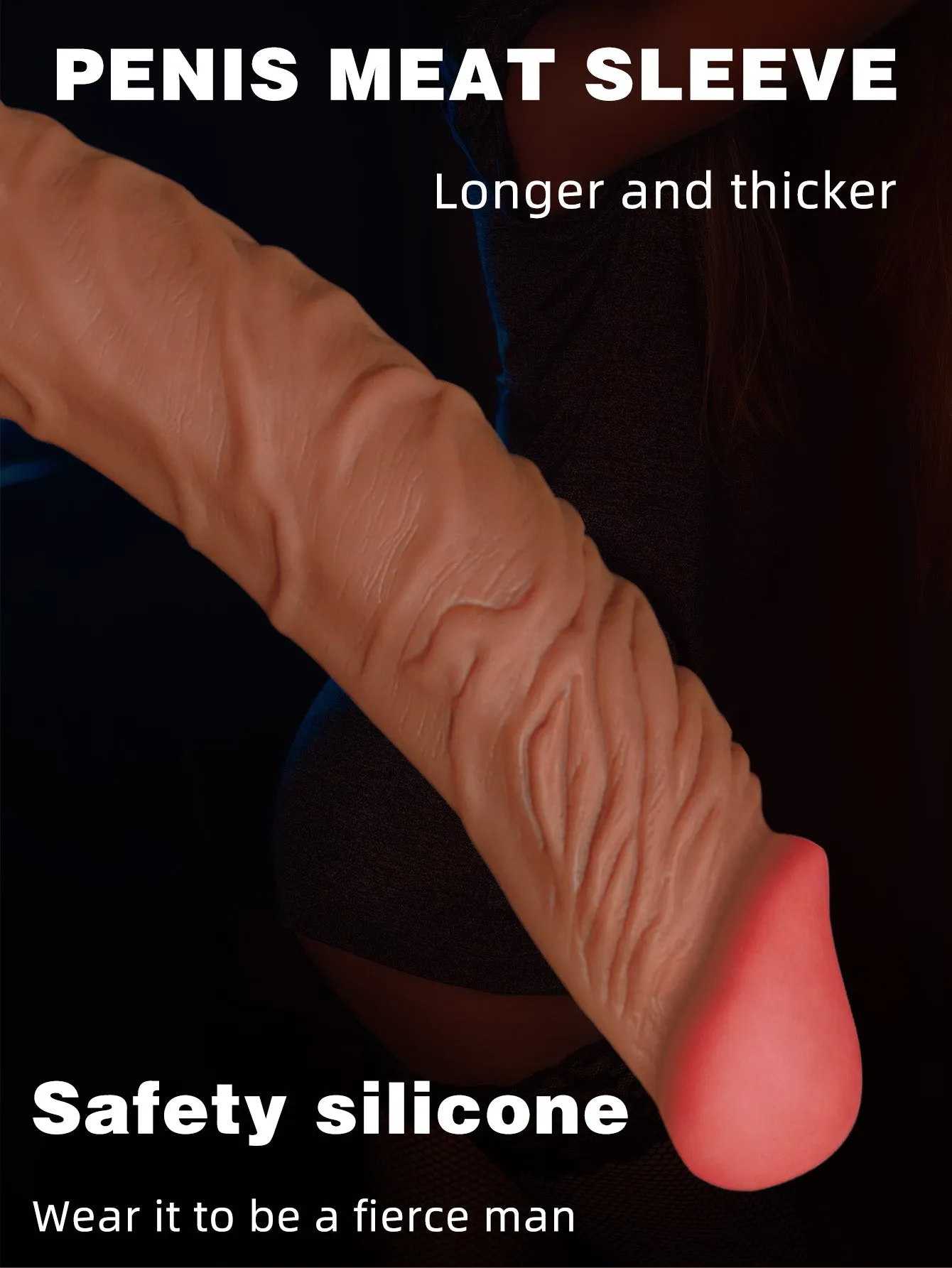 Realistic Dildo Cock Sleeve Male Sex Toys - Premium Silicone Penis Enlarger