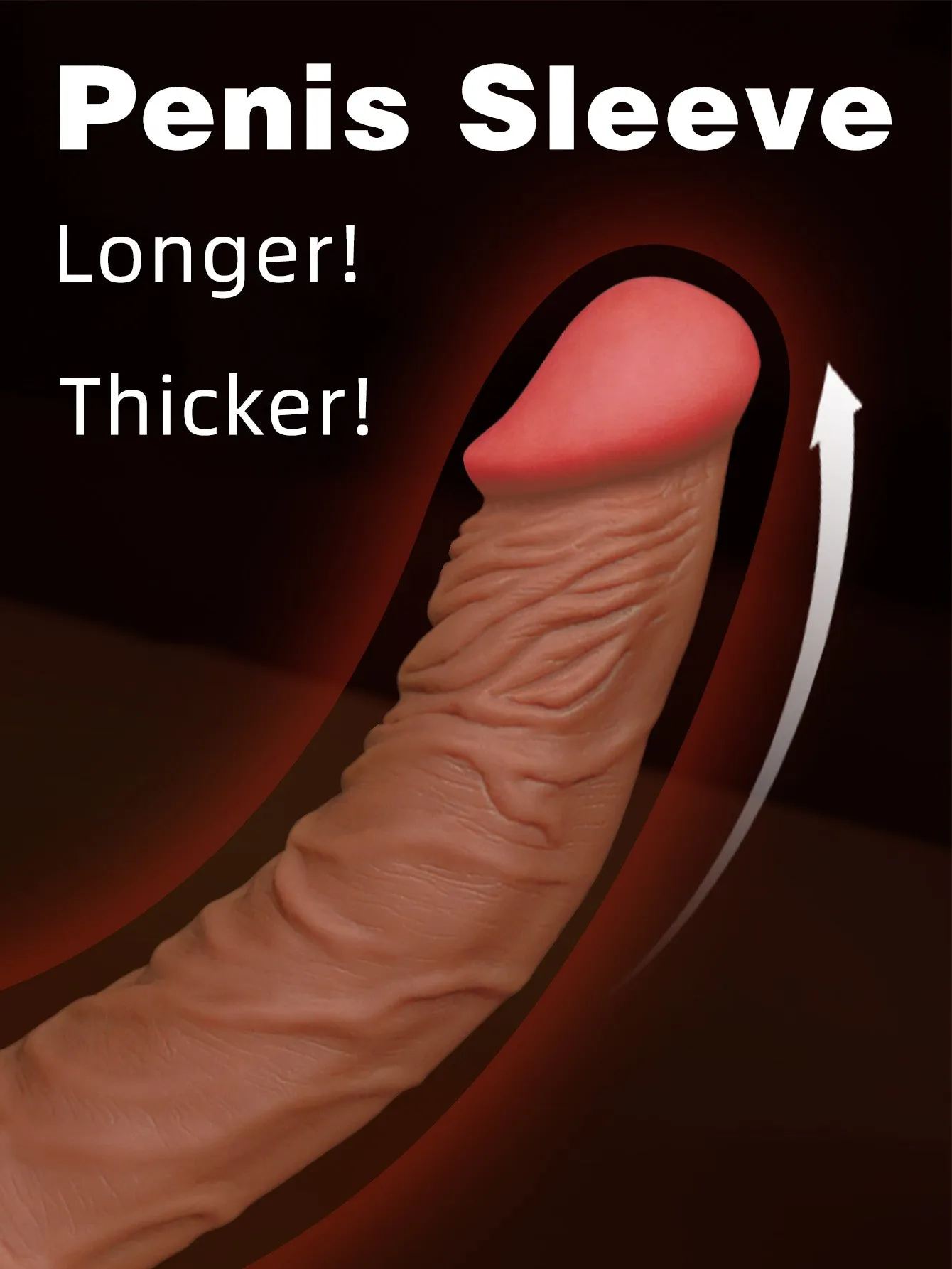 Realistic Dildo Cock Sleeve Male Sex Toys - Premium Silicone Penis Enlarger