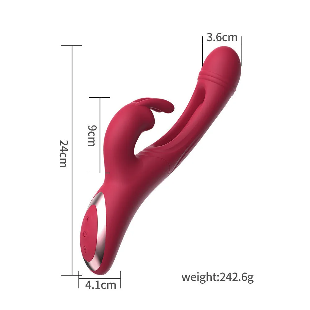 Realistic G Spot Clitoral Female Sex Toy - Rabbit Clit Clamping Tickle Flapping Women Vibrator