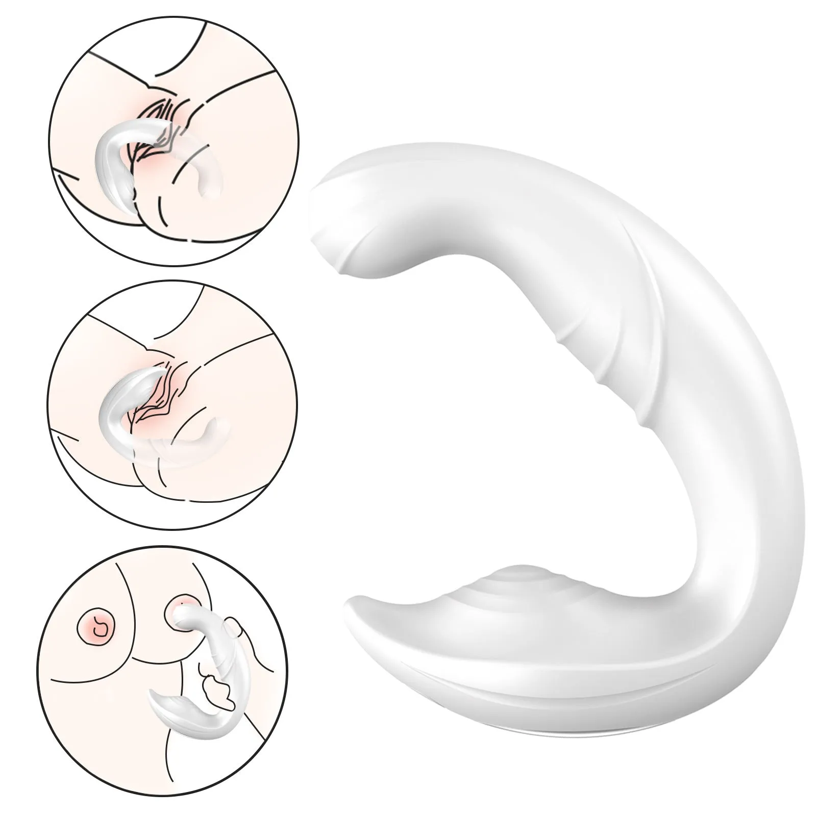 Remote Control Finger Flapping Prostate Massager - Double End Anal Clit Stimulator