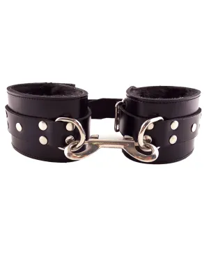 Rouge Leather & Fur Wrist Cuffs