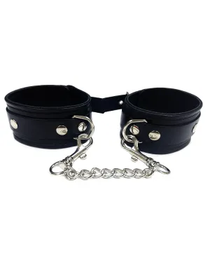 Rouge Leather Ankle Cuffs