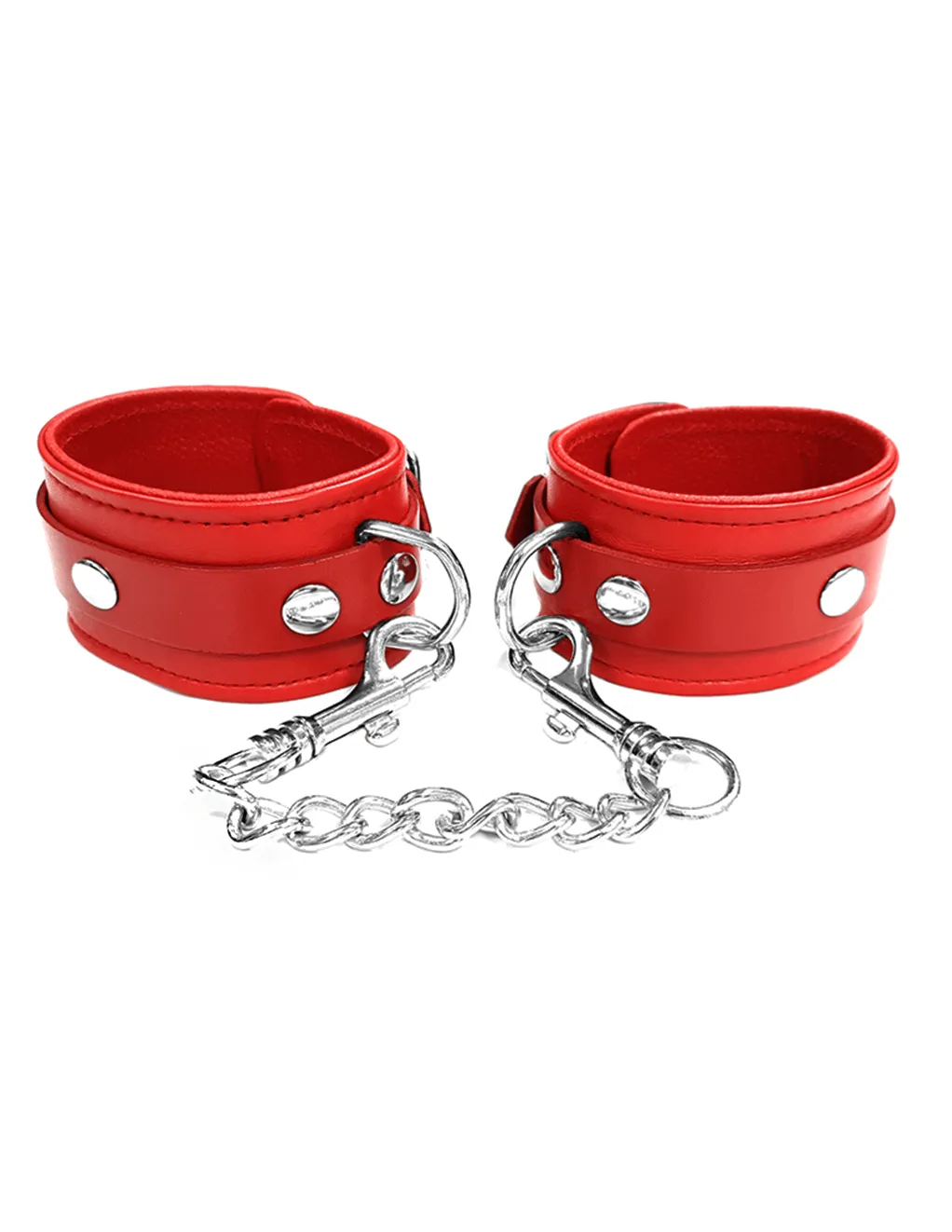 Rouge Leather Ankle Cuffs