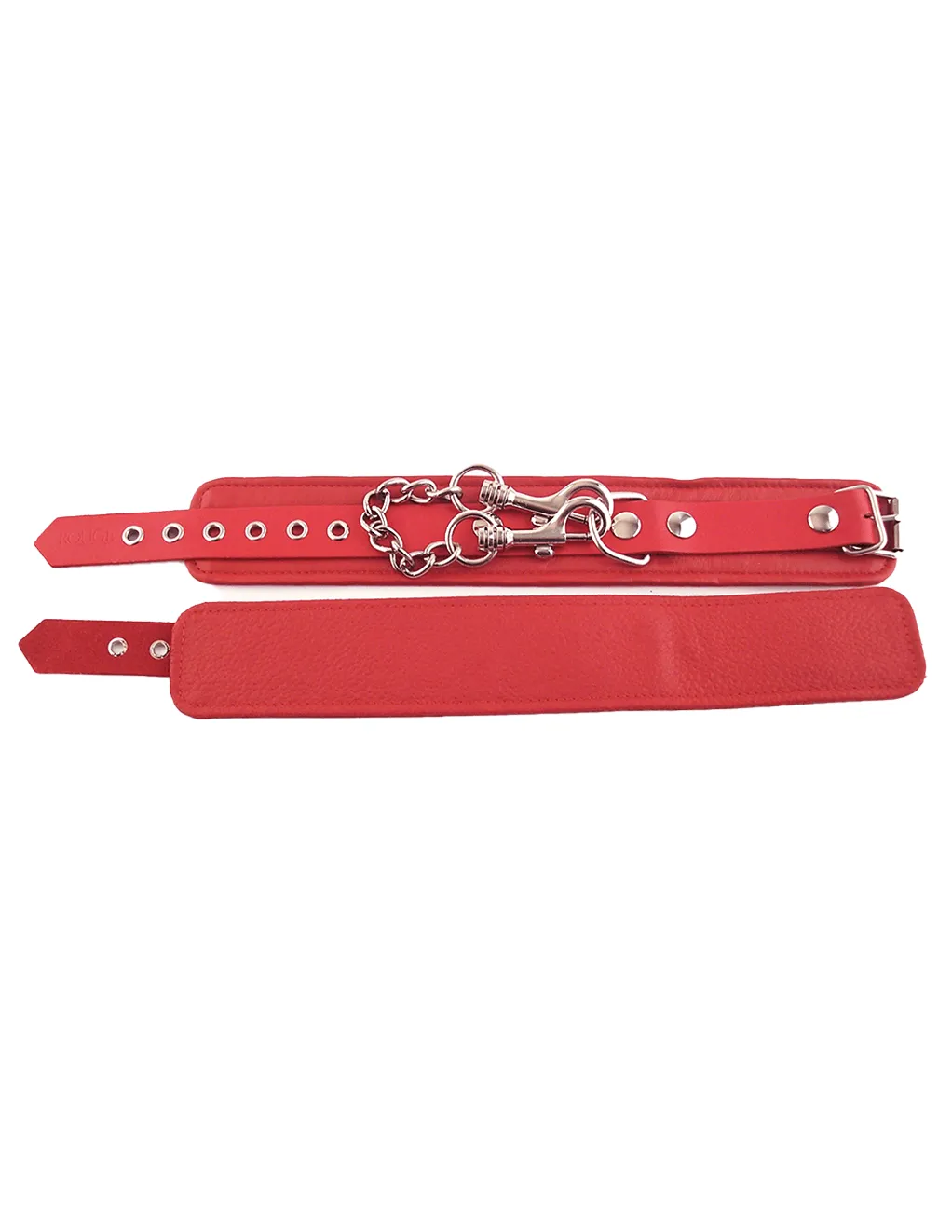 Rouge Leather Ankle Cuffs