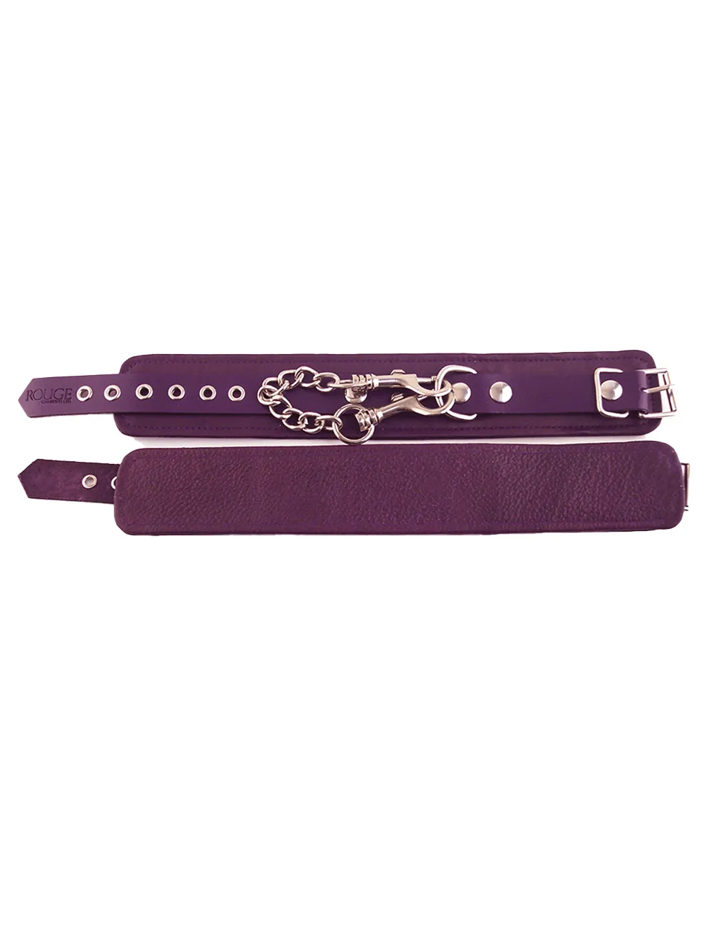 Rouge Leather Ankle Cuffs
