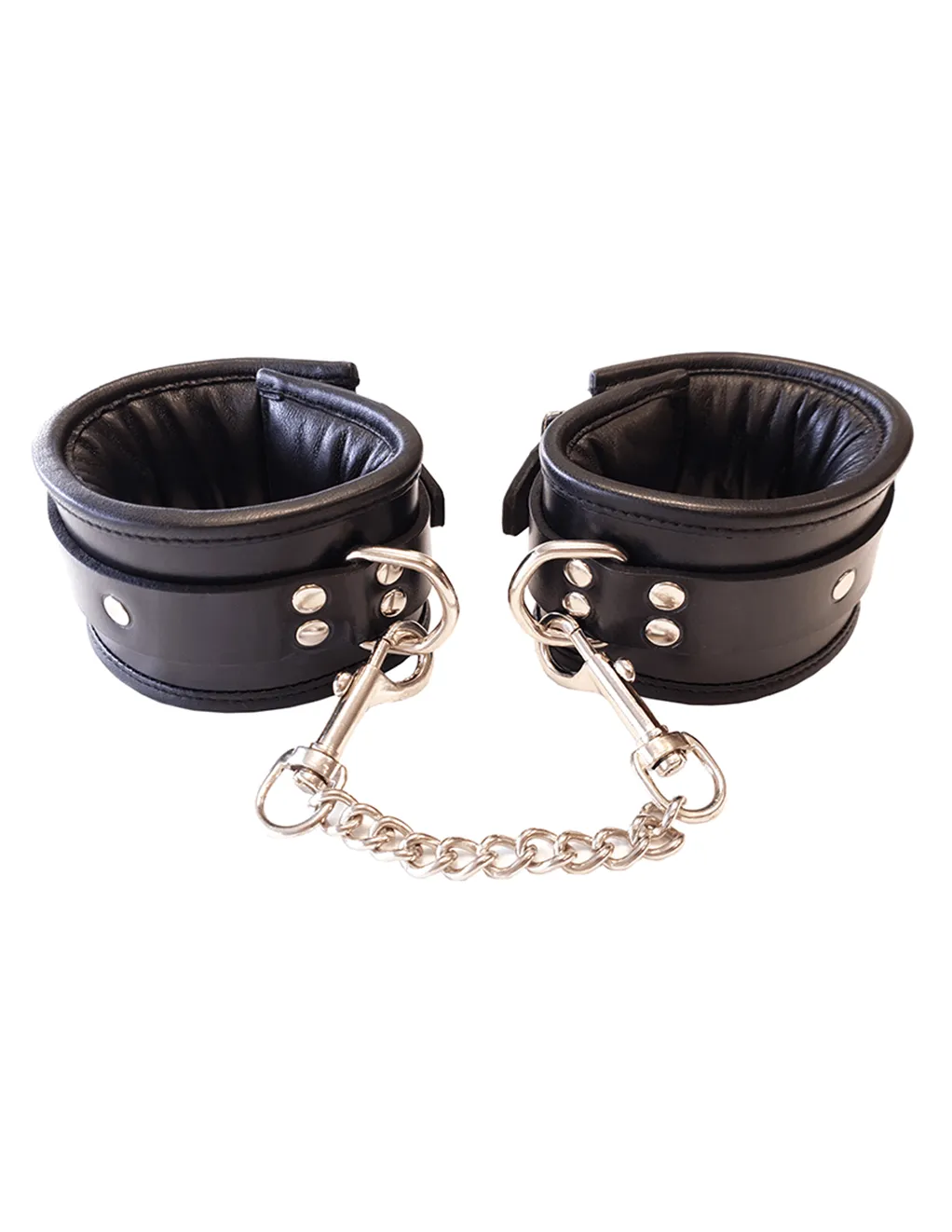 Rouge Padded Leather Wrist Cuffs