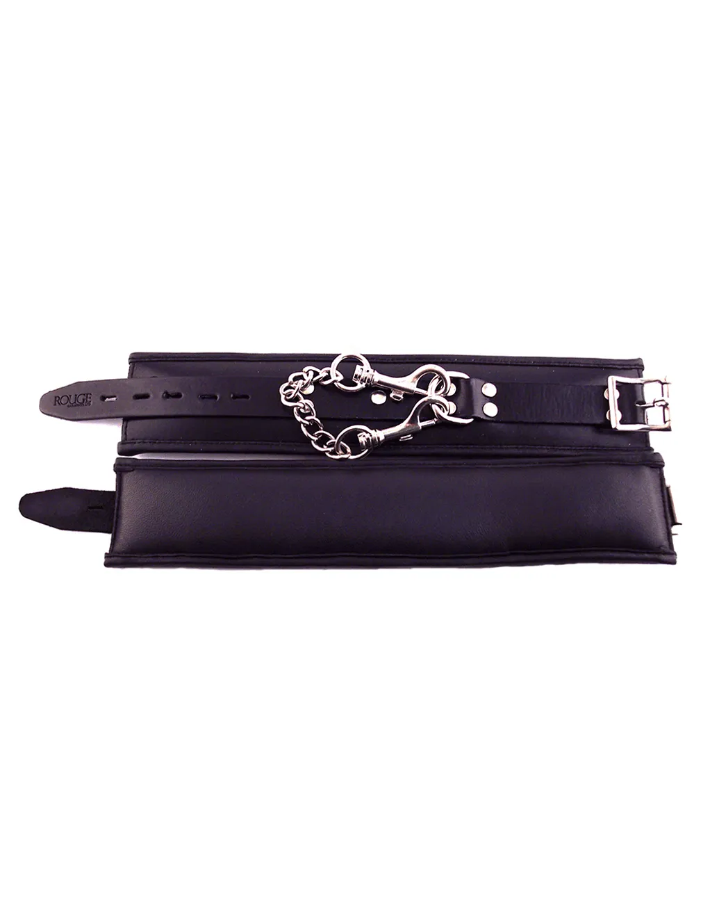 Rouge Padded Leather Wrist Cuffs