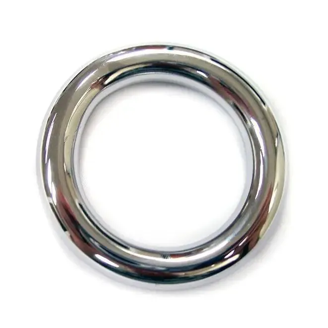 Rouge Stainless Steel Silver Round Cock Ring 40mm