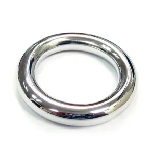 Rouge Stainless Steel Silver Round Cock Ring 40mm