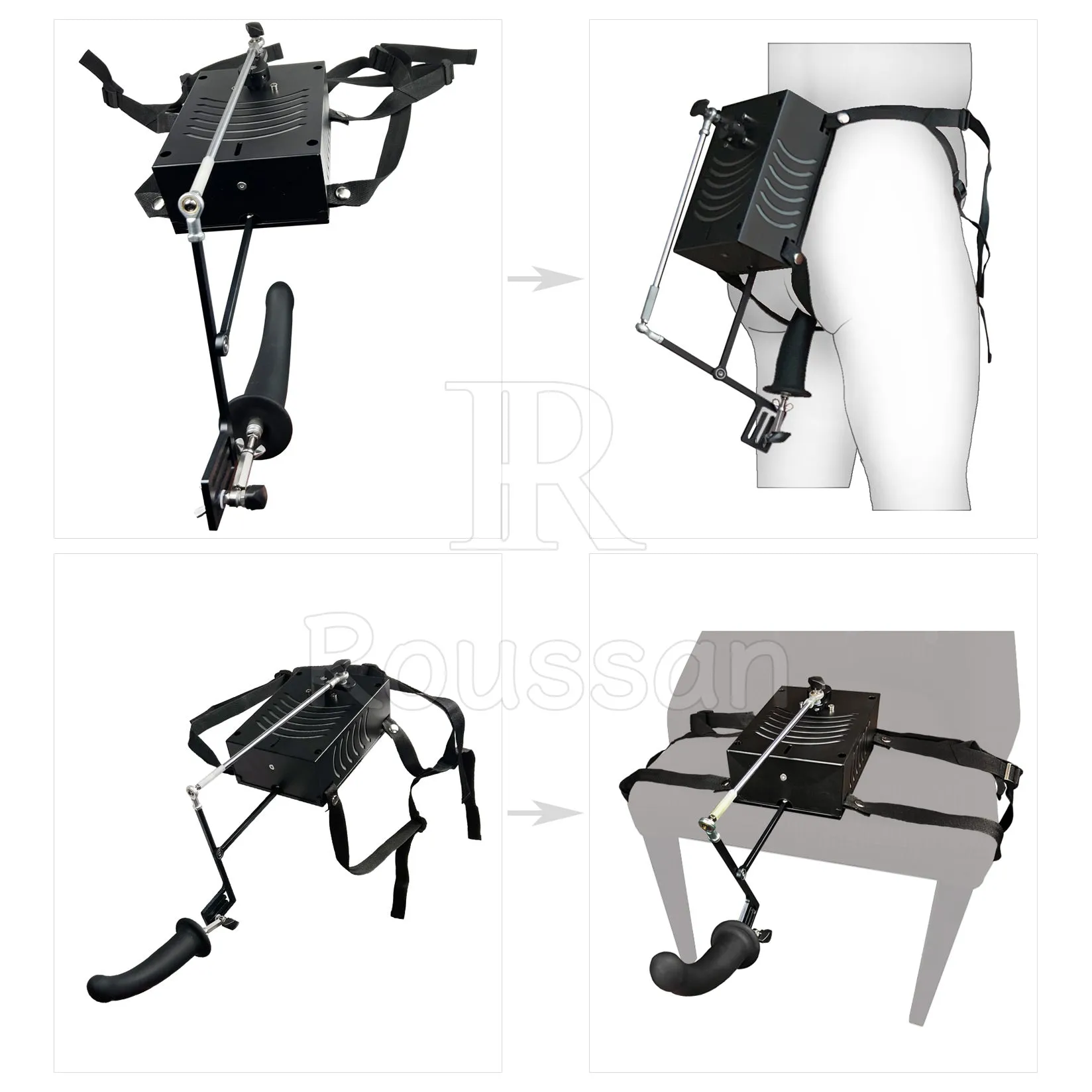 Roussan Wearable Sex Machine. 120-Watt Motor. Quiet & Innovative Thrusting Fuck Machine