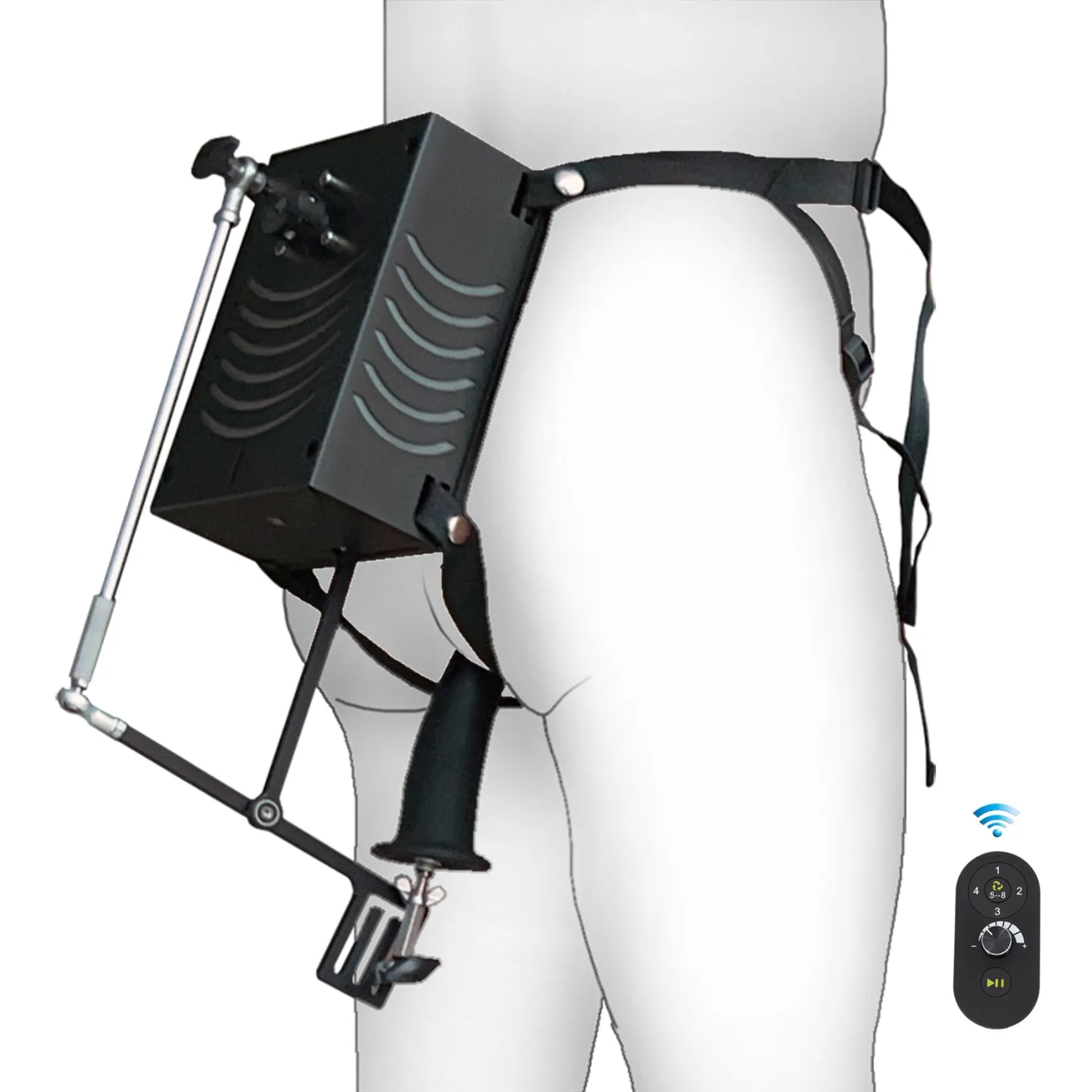 Roussan Wearable Sex Machine. 120-Watt Motor. Quiet & Innovative Thrusting Fuck Machine