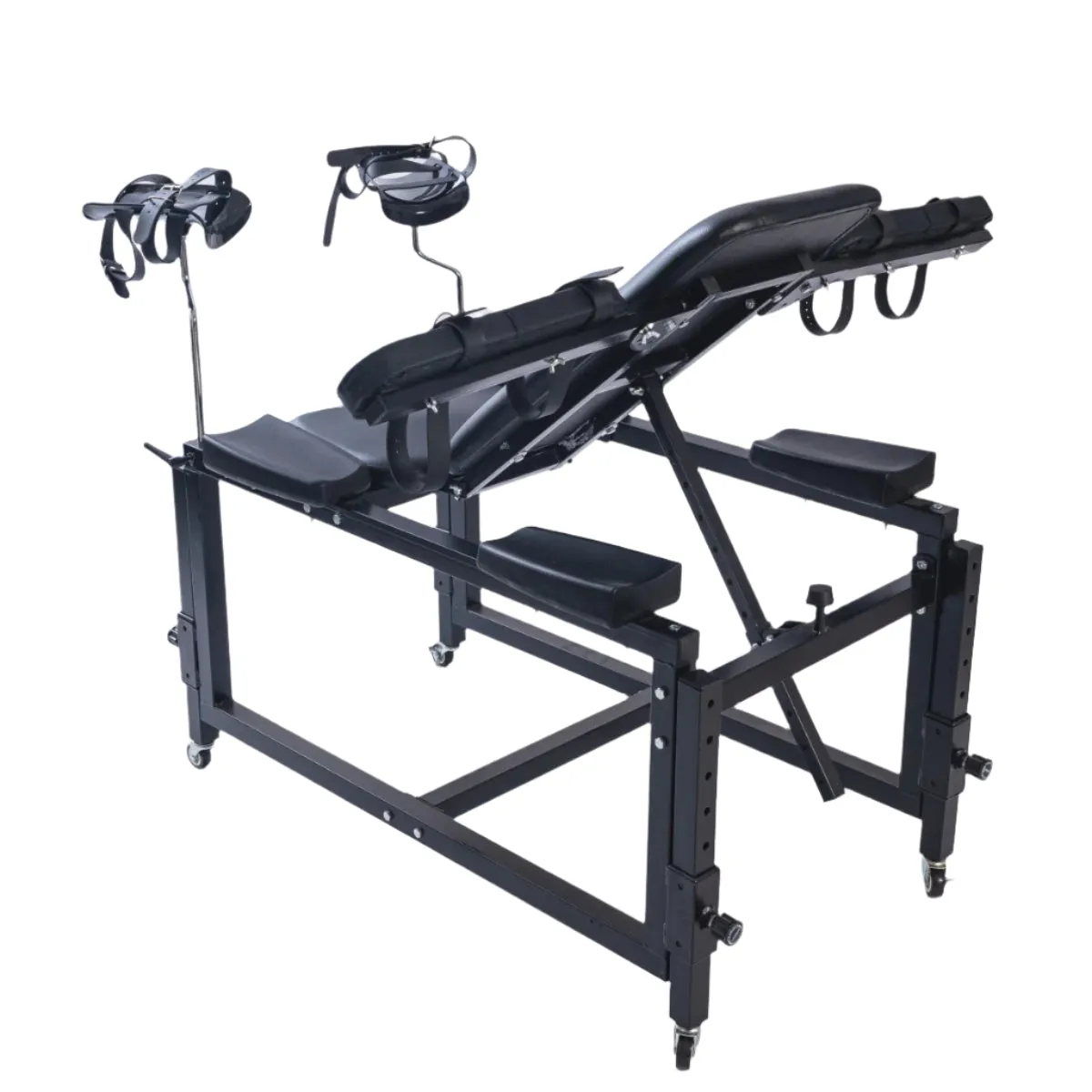 Sable Black BDSM Chair | Heavy Duty Carbon Steel  | Wrist & Ankle Cuffs