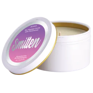 Smitten Strawberry & Champage Pheromone Massage Candle by Jelique
