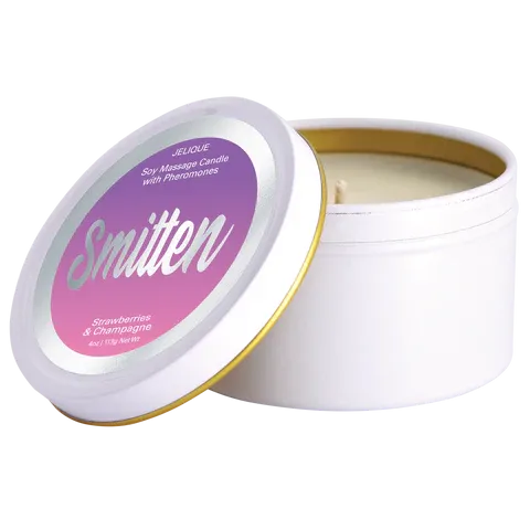 Smitten Strawberry & Champage Pheromone Massage Candle by Jelique