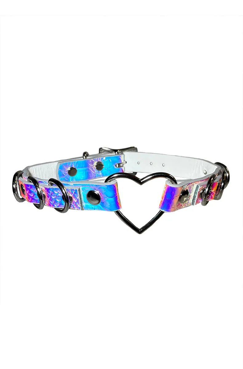 Snake Heart Bondage Collar