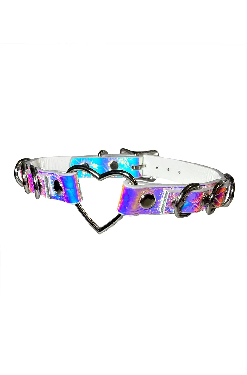 Snake Heart Bondage Collar