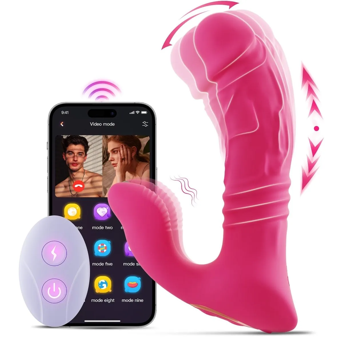 Sohimi Wearable Thrusting and Vibrating App Control Vibrator