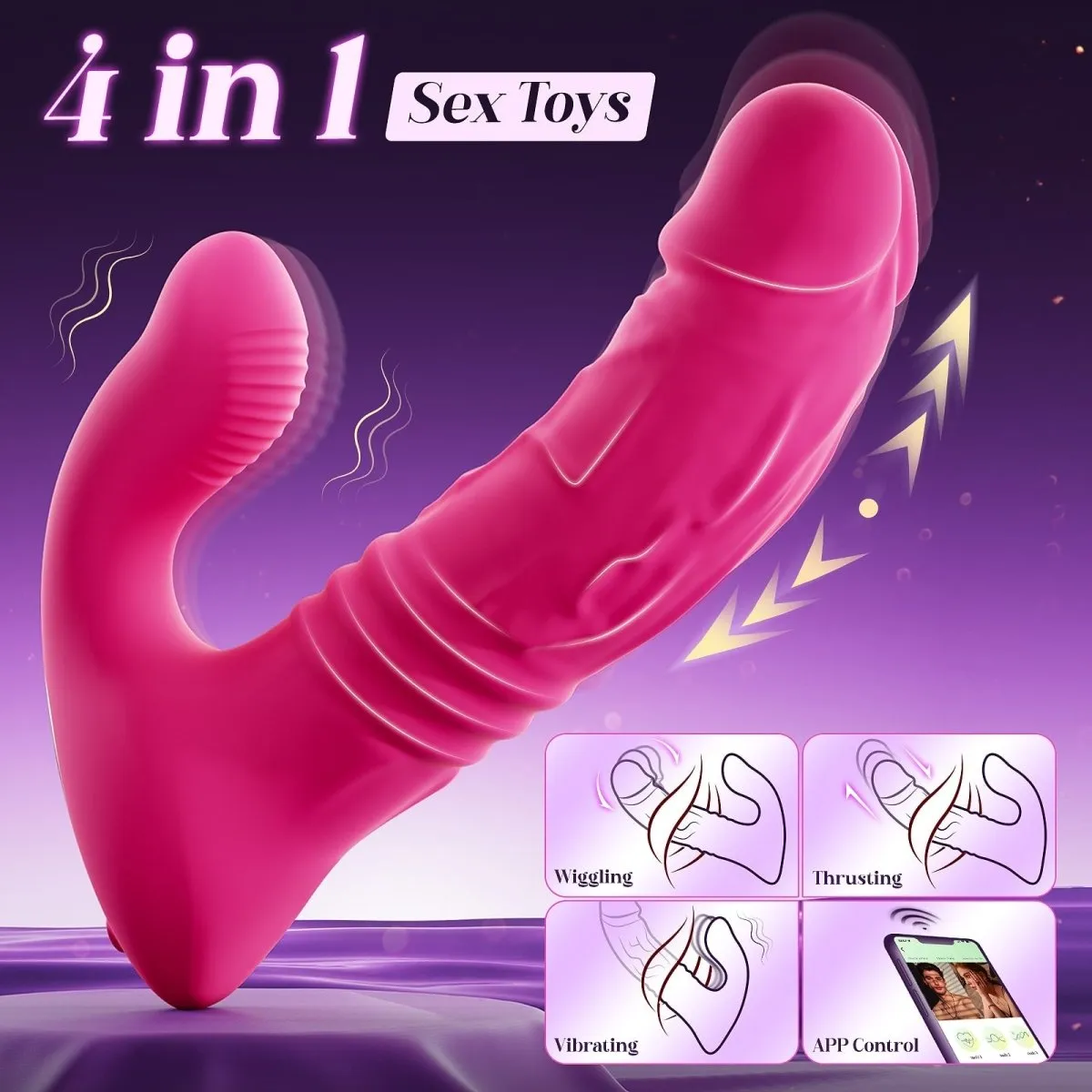 Sohimi Wearable Thrusting and Vibrating App Control Vibrator