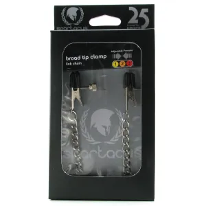 Spartacus Adjustable Broad Tip Nipple Clamps Link Chain