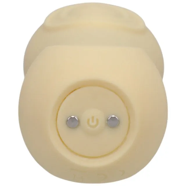 Stimulator clitoris DOC JOHNSON Ritual Sol. din silicon moale. cu pulsații. 10 funcții de vibrație. rezistent la apă. galben