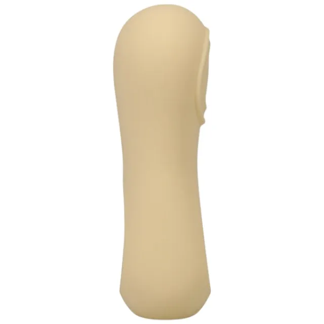 Stimulator clitoris DOC JOHNSON Ritual Sol. din silicon moale. cu pulsații. 10 funcții de vibrație. rezistent la apă. galben
