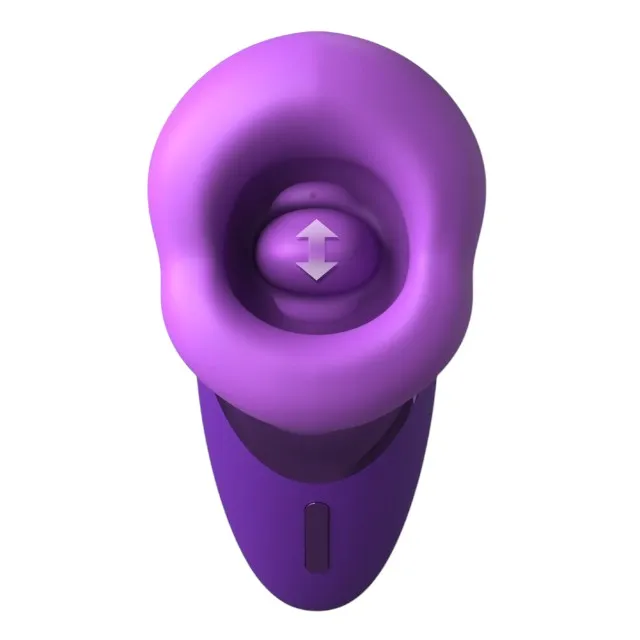 Stimulator clitoris FANTASY FOR HER Pleasure Sucker. în formă de ventuză cu limbă. 7 funcții de vibrație. 4 funcții de aspirare. mov