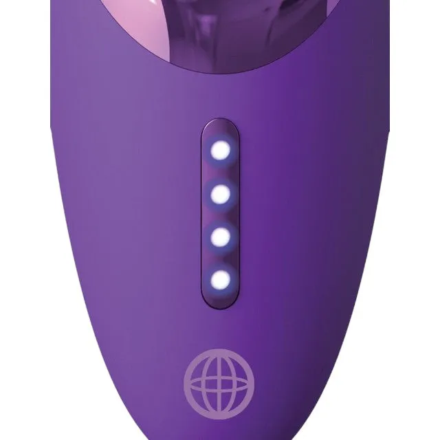 Stimulator clitoris FANTASY FOR HER Pleasure Sucker. în formă de ventuză cu limbă. 7 funcții de vibrație. 4 funcții de aspirare. mov
