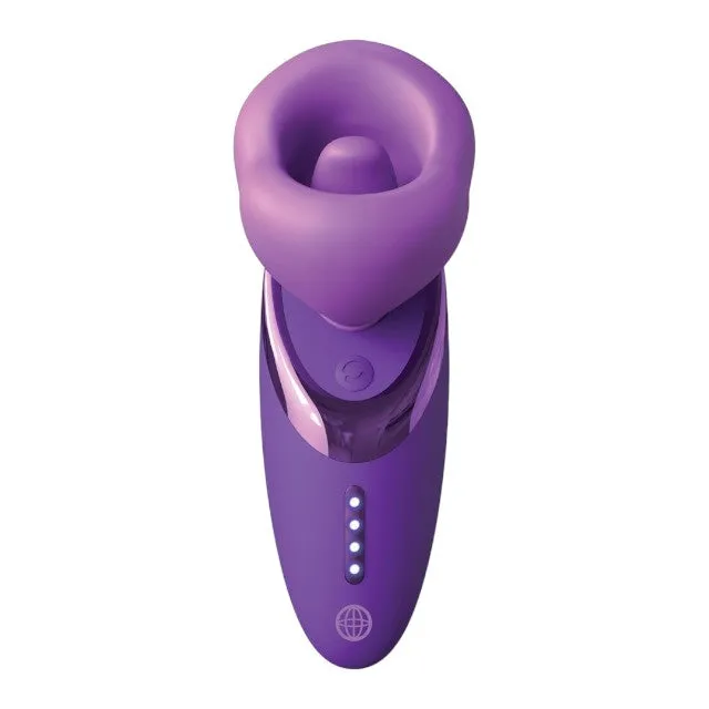 Stimulator clitoris FANTASY FOR HER Pleasure Sucker. în formă de ventuză cu limbă. 7 funcții de vibrație. 4 funcții de aspirare. mov