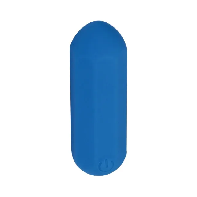 Stimulator clitoris LOVELINE Hexagon Shaped Bullet Vibrator. 12 funcții de vibrație. rezistent la apă. lungime 7.2 cm. albastru