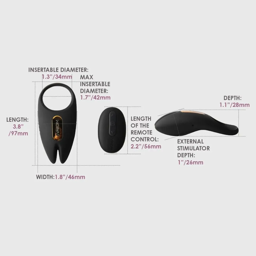 Svakom Winni 2 Penis Ring w/ App Control (Black)