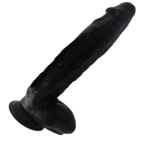 The Hunk | Come Closer 12 Mega Dildo | Black | Free Satin Bag