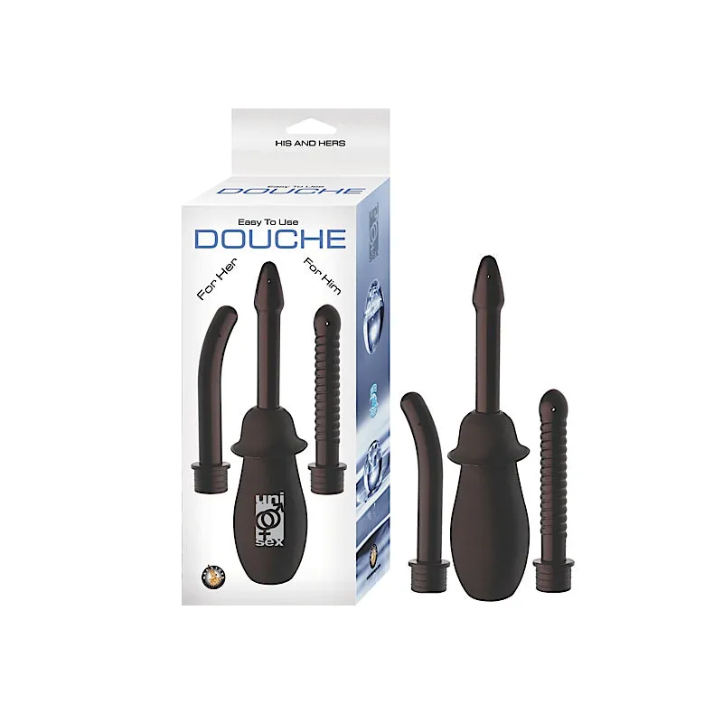 The Unisex Douche / Enema Has 3 Attachments