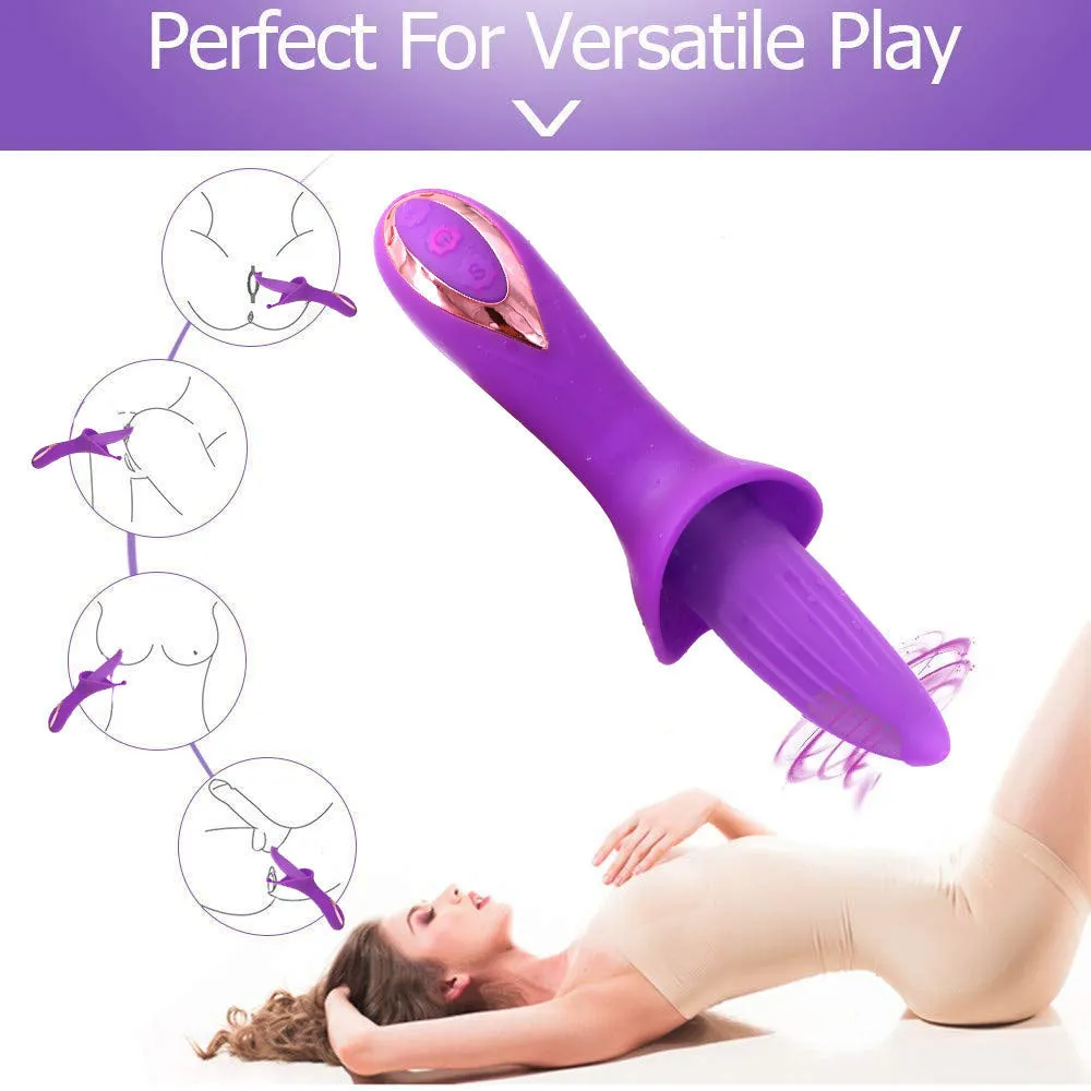 Tongue Licking Clit Stimulator - G Spot Clitoral Anal Vibrator