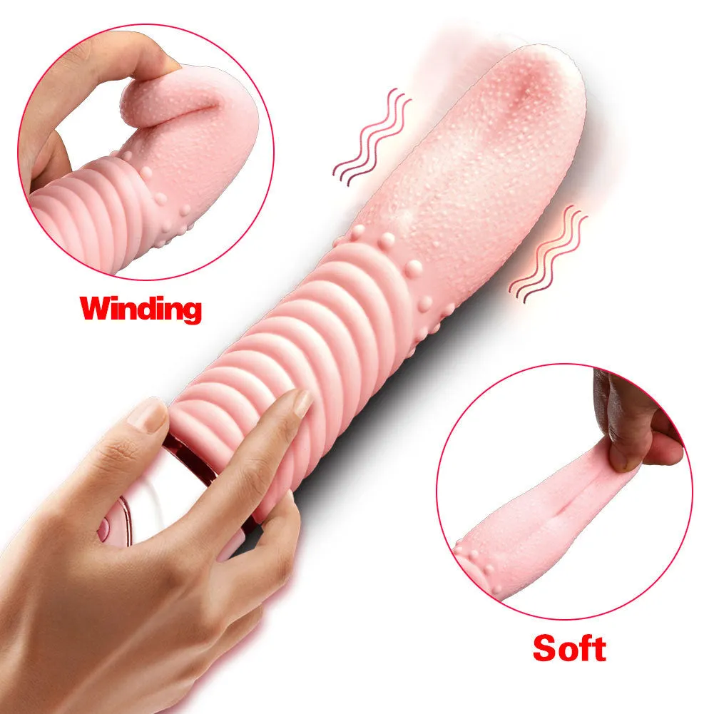 Tongue Licking Clitoral Vibrator - Realistic Clit Nipple Clamps Female Sex Toys