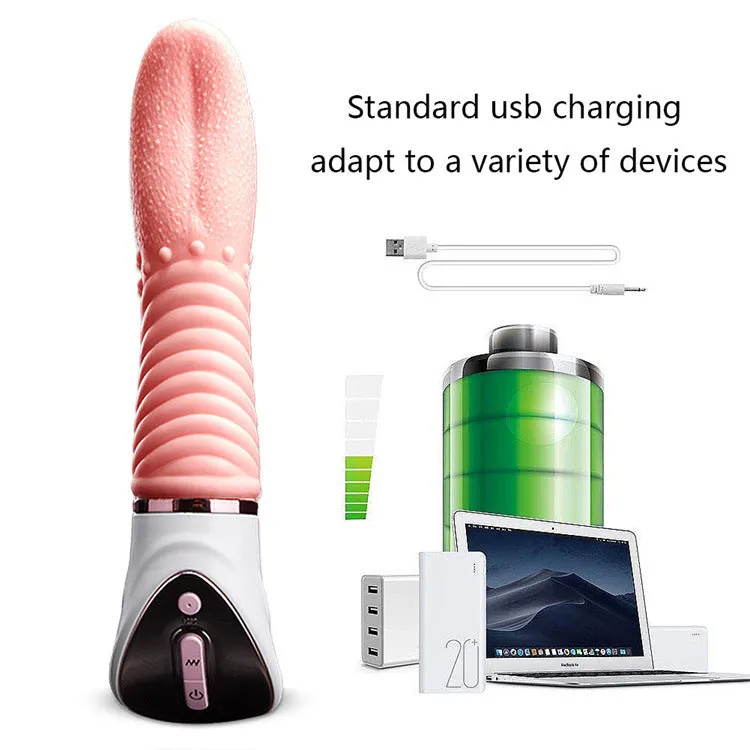 Tongue Licking Clitoral Vibrator - Realistic Clit Nipple Clamps Female Sex Toys