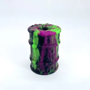 Toxxxik 'Toxic Splatterfest' #1 GITD super soft (OO20) mini closed-end pen/stroker (trans)
