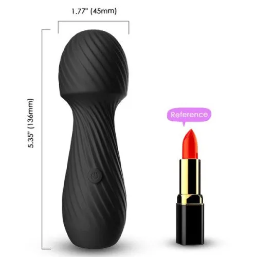 TOYBOX mini WANDA massaging vibrator BLACK 13 CM