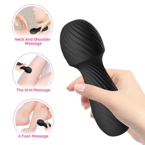 TOYBOX mini WANDA massaging vibrator BLACK 13 CM
