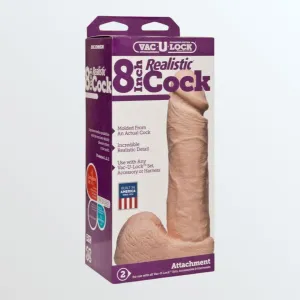 Vac-U-Lock 8 Realistic Cock for Harnesses