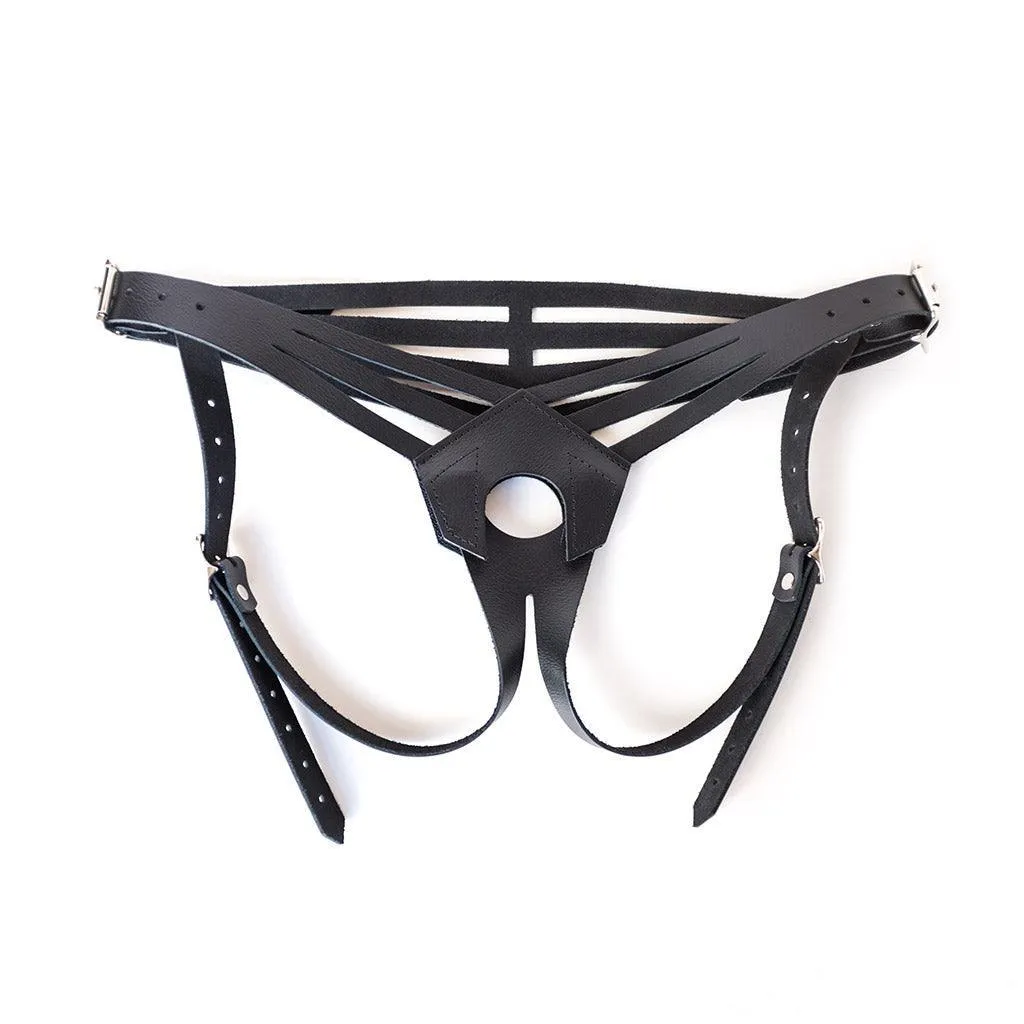 Vanity Strapon Dildo Harness. Leather