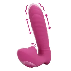 Vibrator dublu LOVELINE Thrusting and Tapping. cu funcție de penetrare automată. 22 funcții de vibrație. culoarea roz