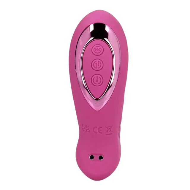 Vibrator dublu LOVELINE Thrusting and Tapping. cu funcție de penetrare automată. 22 funcții de vibrație. culoarea roz